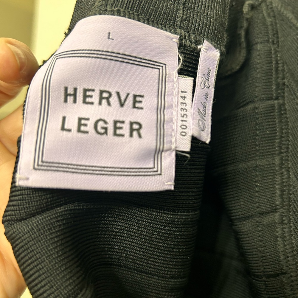 Herve Leger black knee length dress - Picture 3 of 4